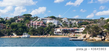 Beautiful village of Port Rafael from the sea, Sardinia, Italy. 43645903
