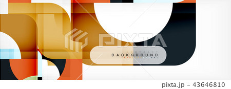 Colorful squares composition abstract banner. Illustration for business brochure or flyer Colorful squares composition abstract banner. Illustration for business brochure or flyer 43646810