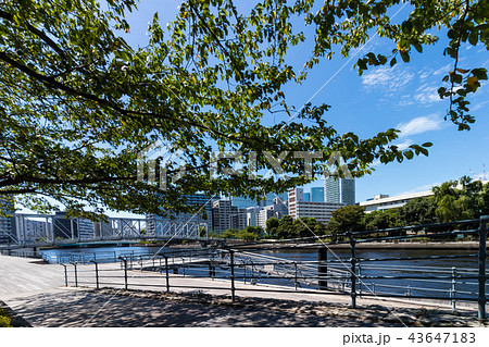 東京都 都市風景 天王洲川沿いの風景７の写真素材