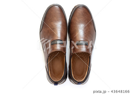Demi-season brown leather male shoes 43648166