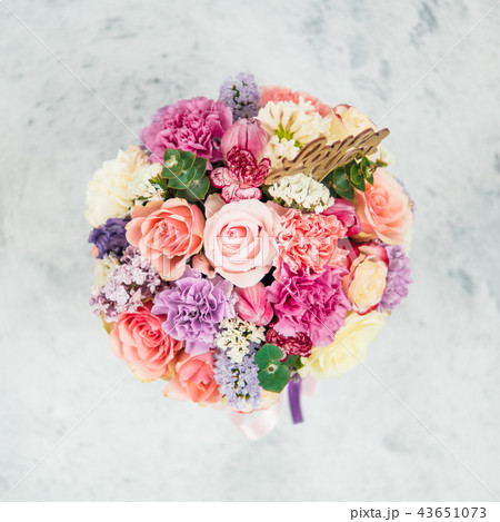 Beautiful bouquet, different flowers 43651073