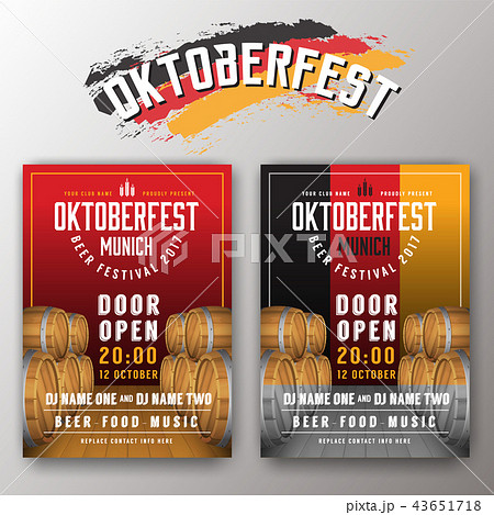Oktoberfest beer festival flyer & poster template Oktoberfest beer festival flyer & poster template 43651718