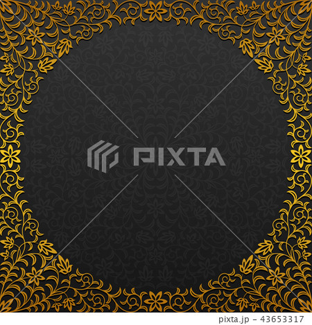 Frame with traditional floral ornament 43653317