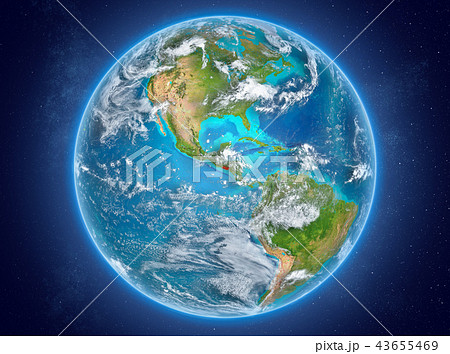 El Salvador on planet Earth in space 43655469
