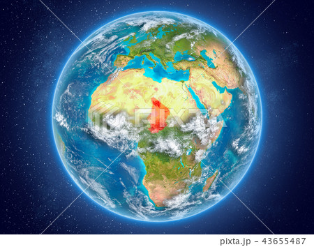 Chad on planet Earth in space 43655487