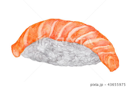 Salmon sushi isolated on white background 43655975