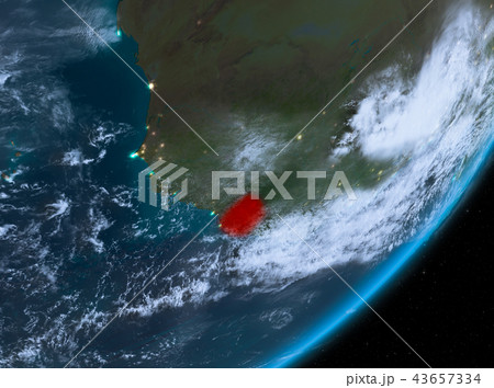 Orbit view of Sierra Leone at night 43657334