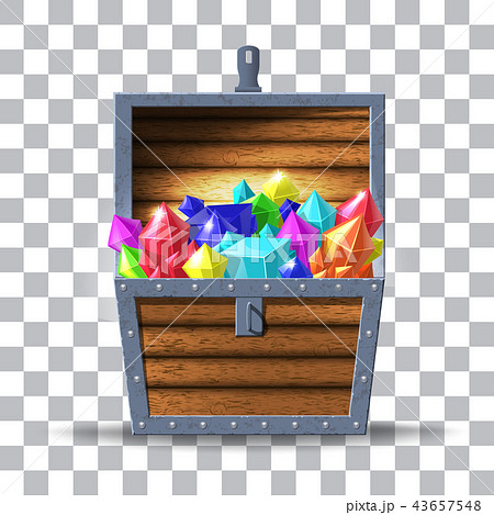 Vector Wooden Chest 43657548