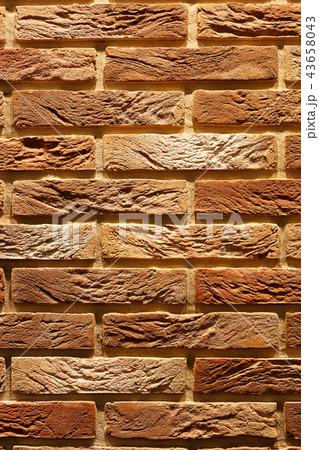 vintage brown cracked brick wall texture 43658043