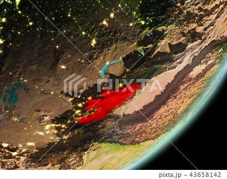 Morning view of Kyrgyzstan 43658142