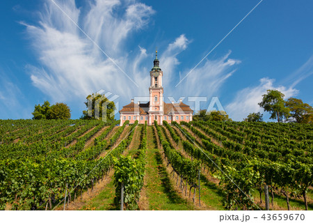 View of the pilgrimage church at Lake Constance View of the pilgrimage church at Lake Constance 43659670