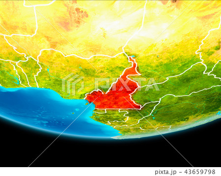 Satellite View Of Cameroonのイラスト素材 [43659798] - PIXTA