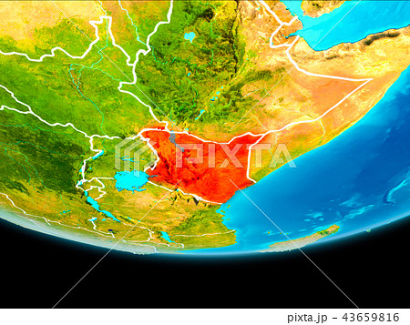 Satellite view of Kenya 43659816