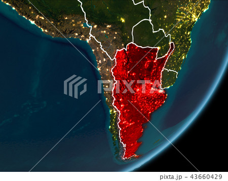 Argentina on night Earth 43660429