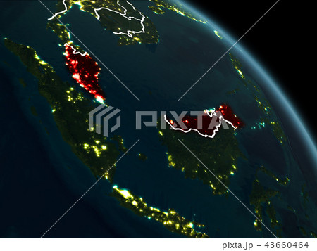 Malaysia in red at night Malaysia in red at night 43660464