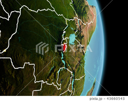 Morning over Burundi on Earth 43660543
