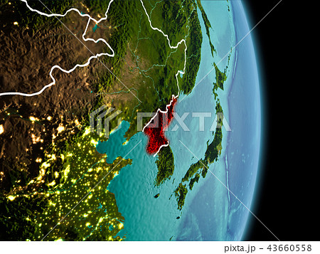 Morning over North Korea on Earth Morning over North Korea on Earth 43660558