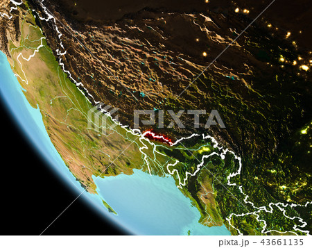 Bhutan at night on Earth Bhutan at night on Earth 43661135
