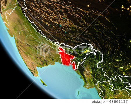 Bangladesh at night on Earth Bangladesh at night on Earth 43661137