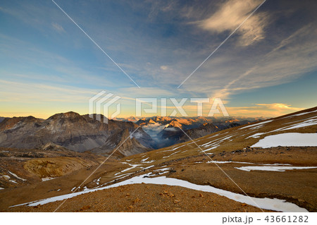 Mountainscape at sunset 43661282