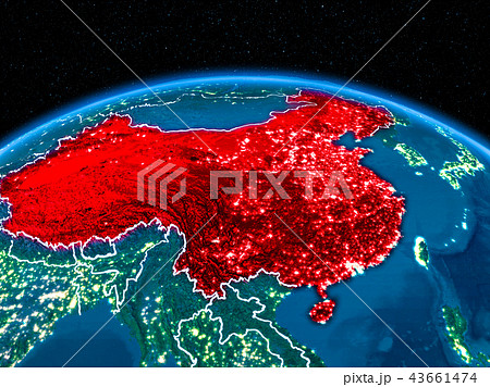 China from space at night China from space at night 43661474