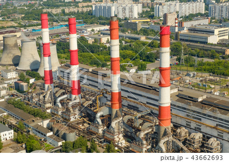 The building of a power station  43662693