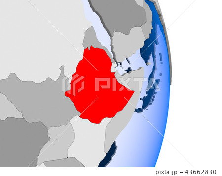 Tanzania on globe 43662830