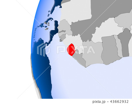 Map of Sierra Leone on political globe Map of Sierra Leone on political globe 43662932