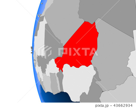 Map of Niger on political globe Map of Niger on political globe 43662934