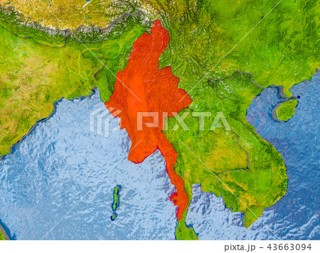 Map of Myanmar Map of Myanmar 43663094