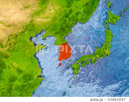 Map of South Korea 43663097