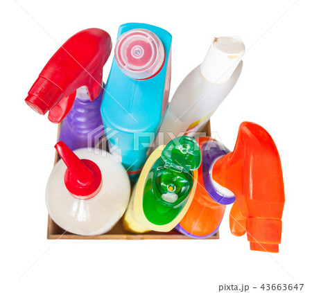 top view of various detergents isolated 43663647