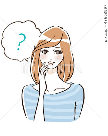 困った女性 43663997