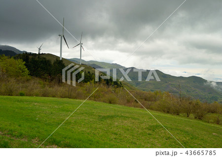 Windturbines in the Alps 43665785
