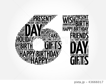 Happy 61st birthday word cloud 43666017