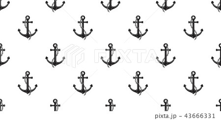 anchor seamless pattern boat vector helm maritime のイラスト素材