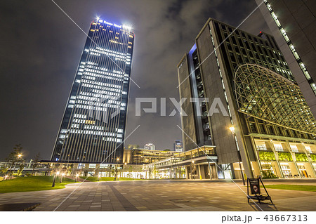 愛知県　名古屋都市風景　ささしまライブ夜景 43667313