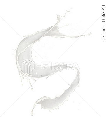 Abstract splash of milk on white background 43667911