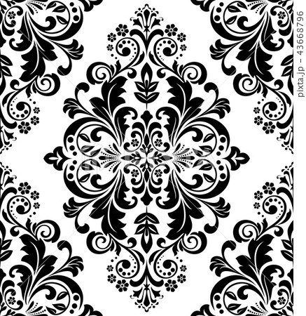 Damask seamless floral pattern. Royal wallpaper. 43668796