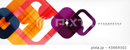 Square geometric background, multicolored template for business or technology presentation or web 43669302