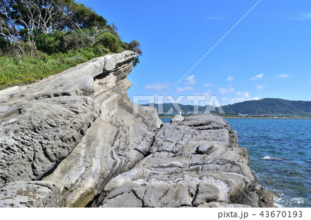 館山・沖ノ島の地層 43670193