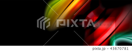 Rainbow fluid abstract shapes, liquid colors design, colorful marble or plastic wavy texture Rainbow fluid abstract shapes, liquid colors design, colorful marble or plastic wavy texture 43670781