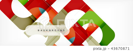 Color square shapes, geometric modern abstract background 43670871
