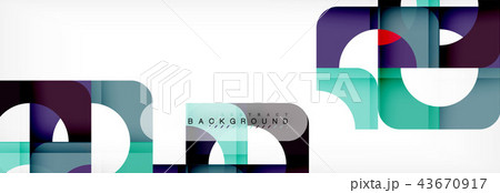 Geometric squares abstract banner. Vector illustration for business brochure or flyer, presentation 43670917