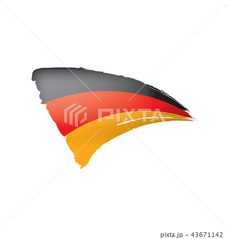 Germany flag, vector illustration on a white background Germany flag, vector illustration on a white background 43671142