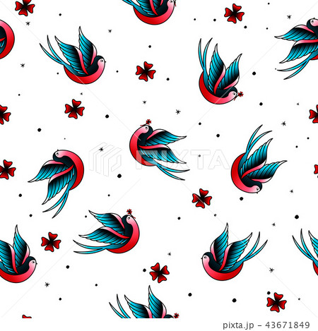 Old school tattoo pattern 2 43671849