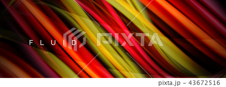 Wave fluid flowing colors motion effect, holographic abstract background. Vector illustration 43672516