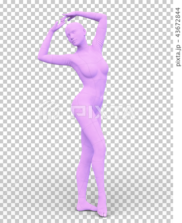 ワイヤーフレーム女性 43672844