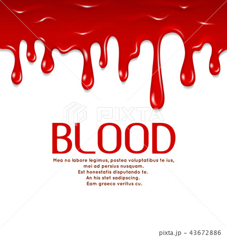 Dripping seamless blood. Horror vector concept illustration 43672886