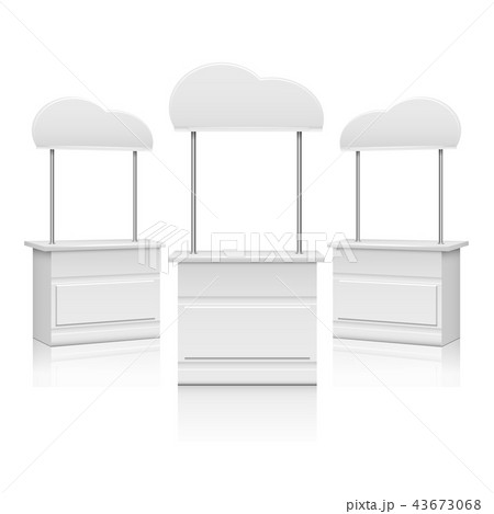 White blank promotion trade stand vector illustration White blank promotion trade stand vector illustration 43673068